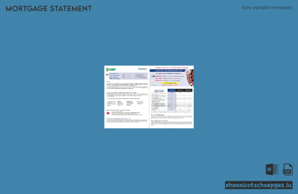 Hypothekendarlehensabrechnung der pakistanischen Nationalbank (NBP) in Word- und PDF-Format, 8 Seiten, Beispielvorschau (5-6 Seiten)